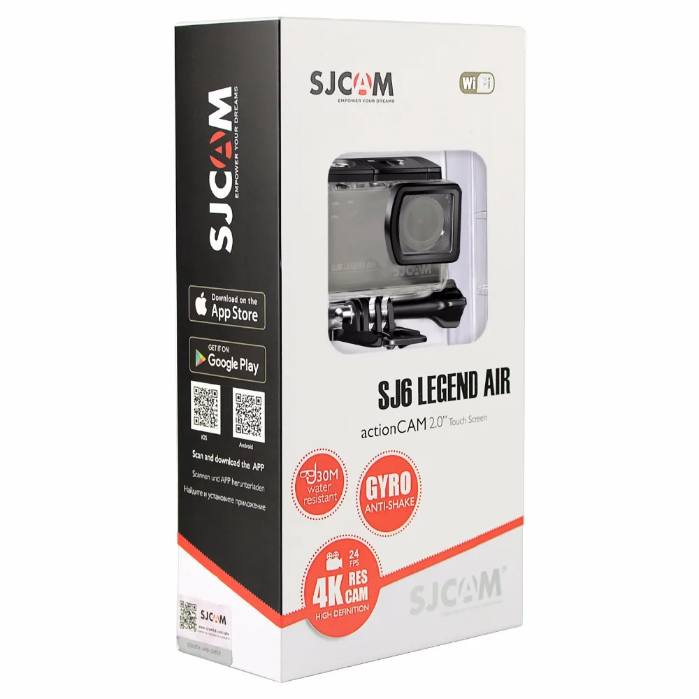 SJCAM SJ6 LEGEND Air 4K 24fps WiFi Ultra HD Удаленная Экшн-камера Notavek 96660 водонепроницаемая Спортивная DV 2," Спортивная камера с сенсорным экраном