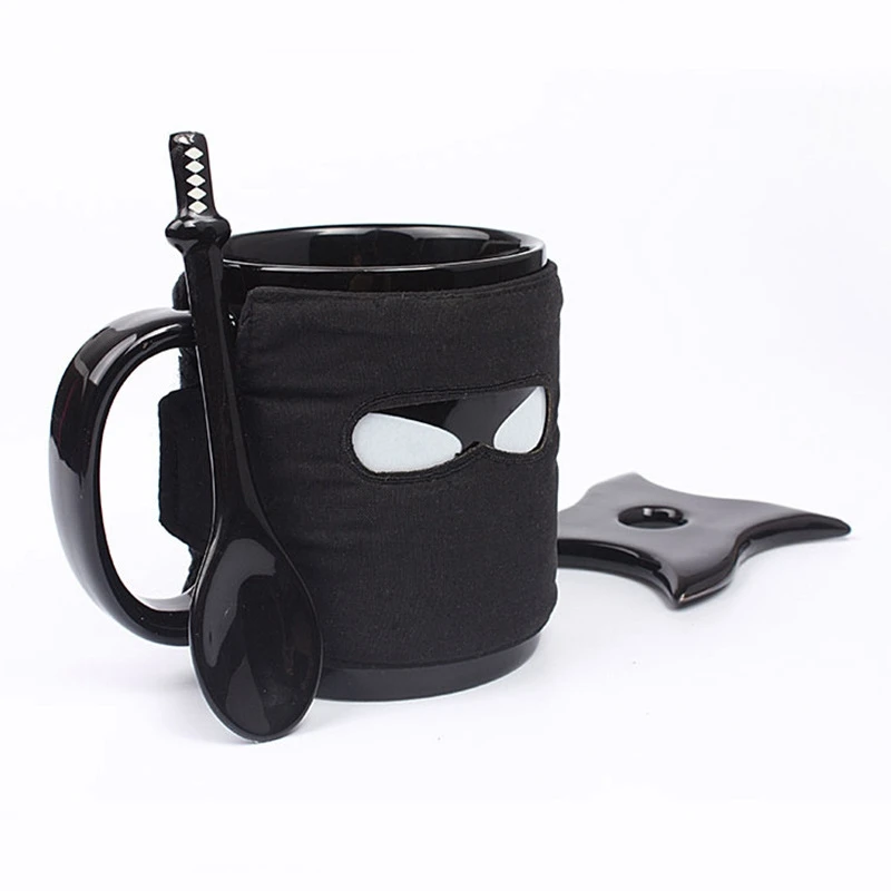 Creative-Ceramic-Mug-Ninja-Coffee-Cup-with-Sword-Spoon-and-Shuriken-Coaster-Black_800x800