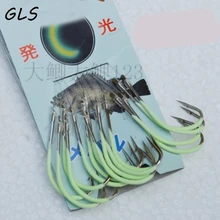 12-18#30 шт./компл. светящийся рыболовный крючок с леской крючок с зазубриной рыболовные снасти аксессуары