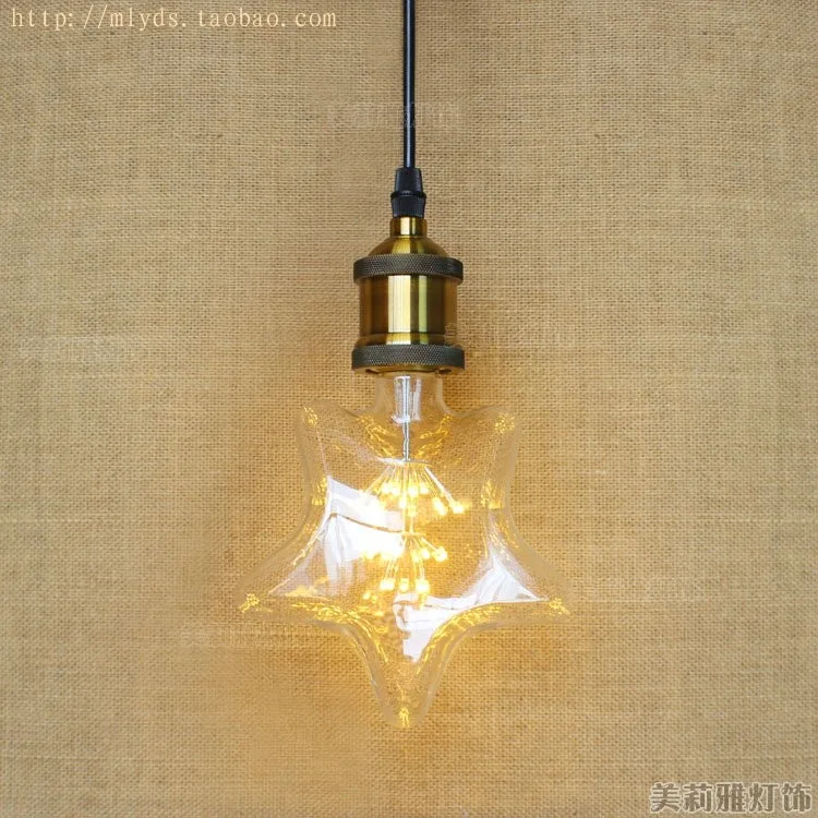 Светодиодный лампада Эдисона лампа светильник Bombillas винтажные Ретро лампы ампулы декоративные 2 Вт E27 220 В для декора в форме сердца, звезды