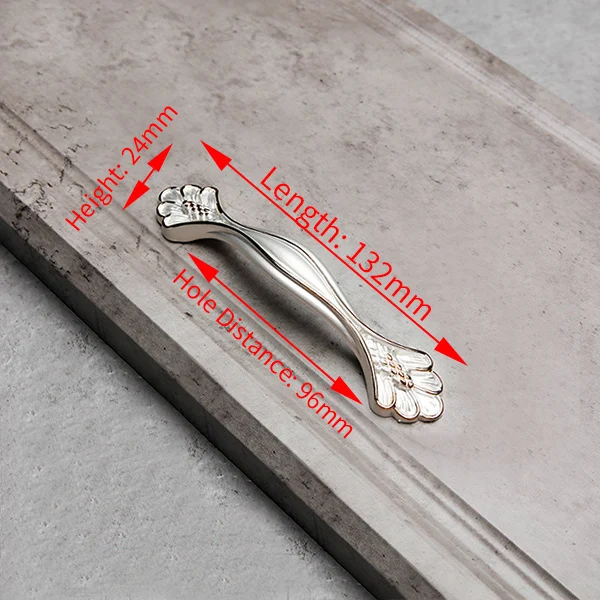 NAIERDI золотые серебряные европейские ручки для шкафа из алюминиевого сплава дверные кухонные ручки для выдвижных ящиков Мебельная ручка - Цвет: LA867GS-96