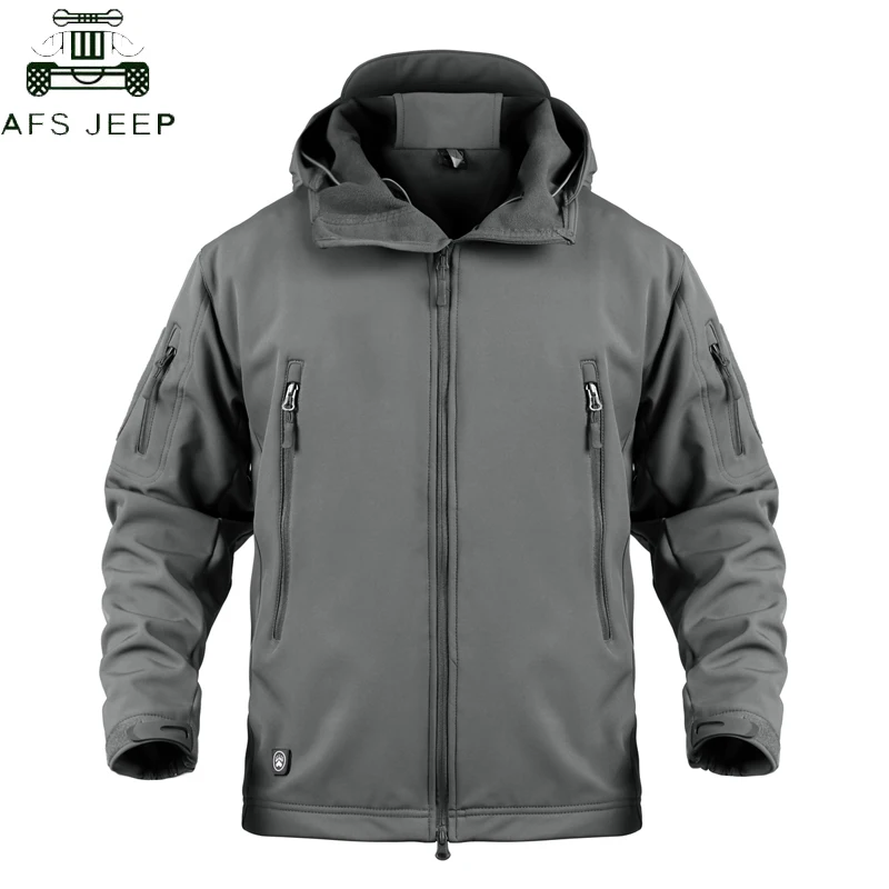 

New 2019 Winter Military Tactical jacket Men Soft Shell Military Camouflage Jackets Men Hooded Waterproof Tactical Fleece Jacket