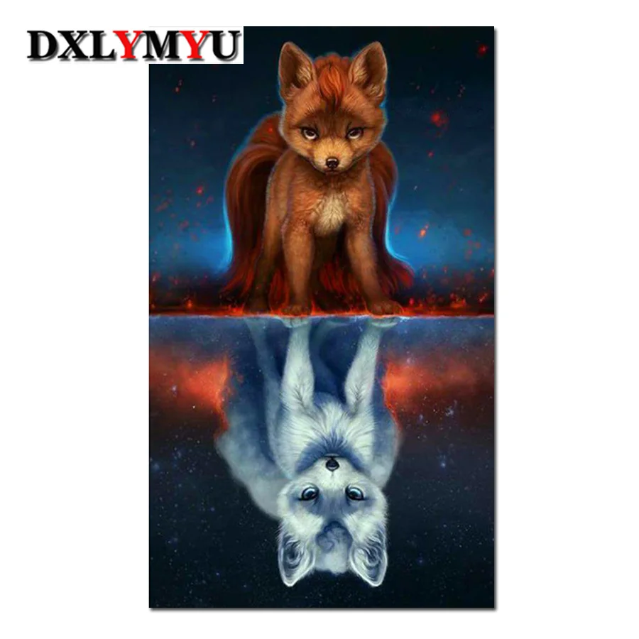 

DIY 5D square Diamond Painting Dream of reflection Cross Stitch Kits Diamond Mosaic Full Diamond Embroidery Patterns Rhinestones