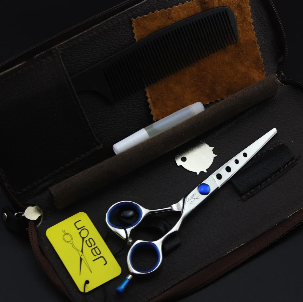 

Jason High Quality Professional 6 inch Hair Cutting Scissors Kapper Hairdressing Shears Scharen Ciseaux Coiffure With Case