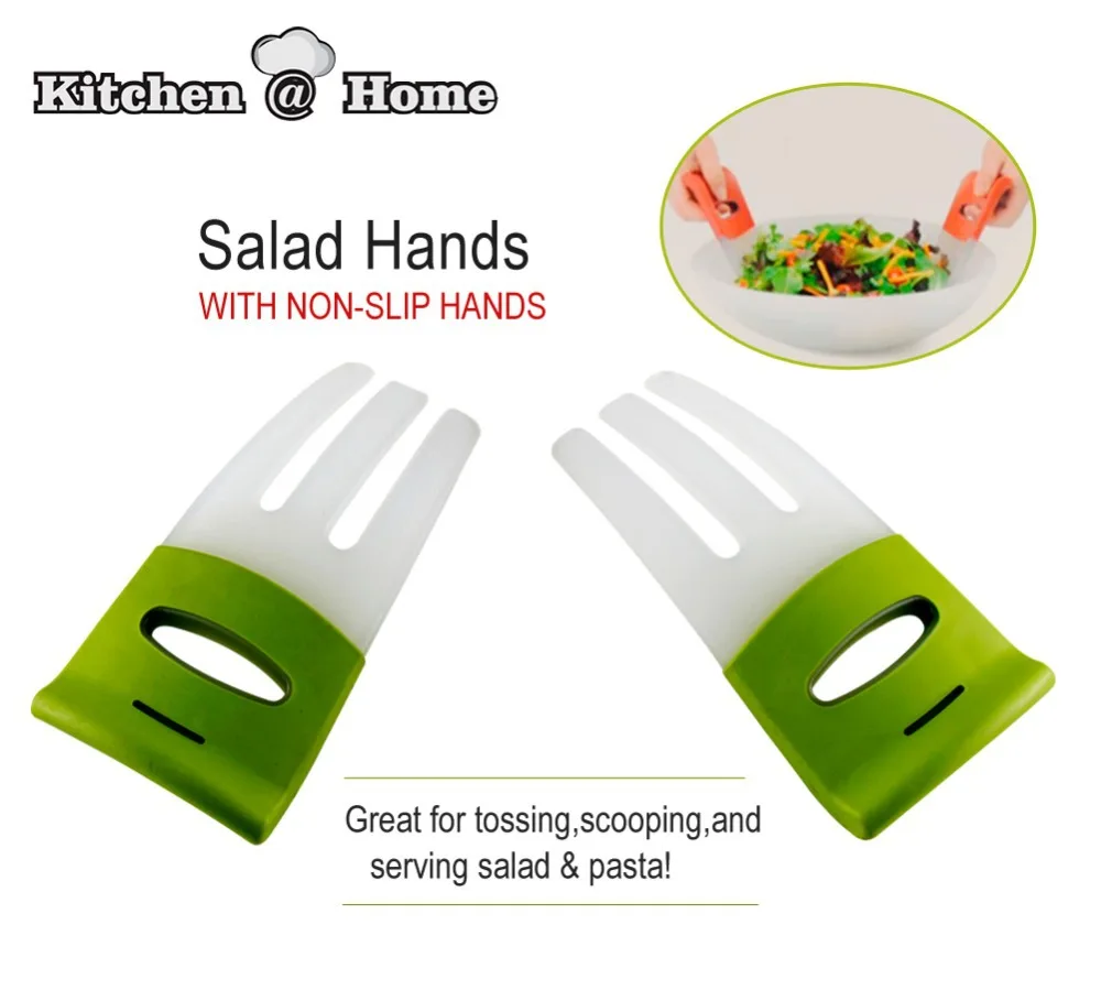 2PCS/set Salad Hands With Non-slip Handles Toss Scoop & Serve For Pasta Kithchen Gadget KK106 | Дом и сад