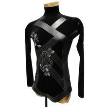 10 цветов Nasinaya Мальчики человек фигура выступление в катании на коньках одежда Индивидуальные соревнования катание на льду купальник дети эластичный бархат