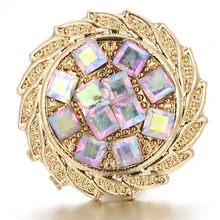 6 шт./партия, новые ювелирные изделия, квадратные жемчужные цветы, винтажные хрустальные подвески, металлические 18 мм заклепки для 18 мм браслет с застежкой для женщин