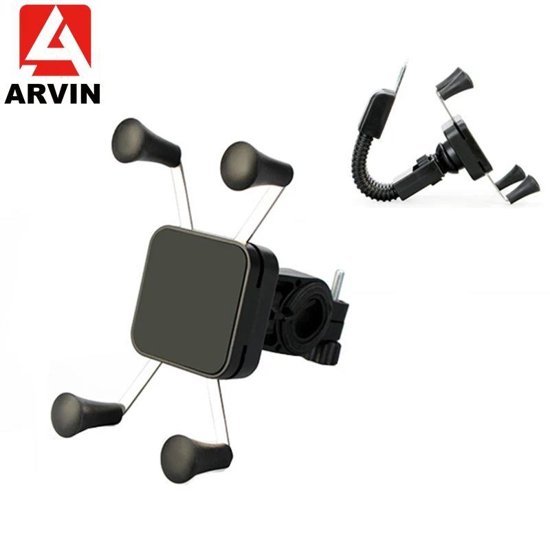 ARVIN 360 градусов вращение Мотоцикл Велосипед держатель для мобильного телефона, для iPhone XR 8 P Sangsung S9 велосипед мобильного телефона gps кронштейн