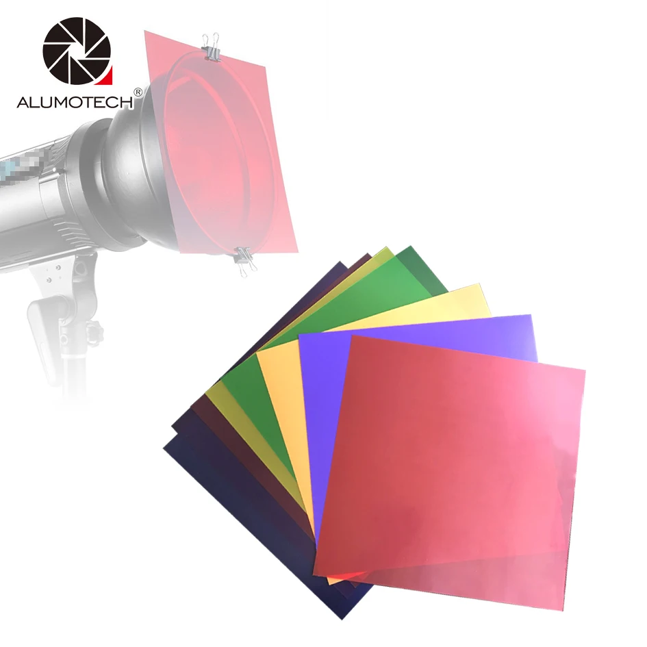 

ALUMOTECH 12" 8-color Full Color Correction Gels Sheet For Speedlite Flash Gel Filter