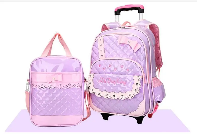 Студент тележка сумка рюкзак школы багажа малыша rolling сумки колесный рюкзаки для девочек школьная сумка на колесах для детей