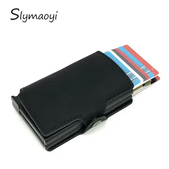 

2019 Hot sale New Anti Mini RFID Credit Card Holder Aluminum Wallet for Men RFID Blocking Coin Purse for Male