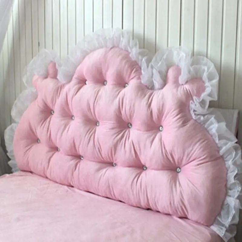 Fashion korean short plush big head bed cushion luxury diamond double