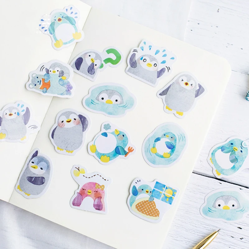 

45pcs Kawaii Penguin Emotion Stationery Stickers Scrapbooking Diary Planner Label School Office Supplies Gift for Boys Girls