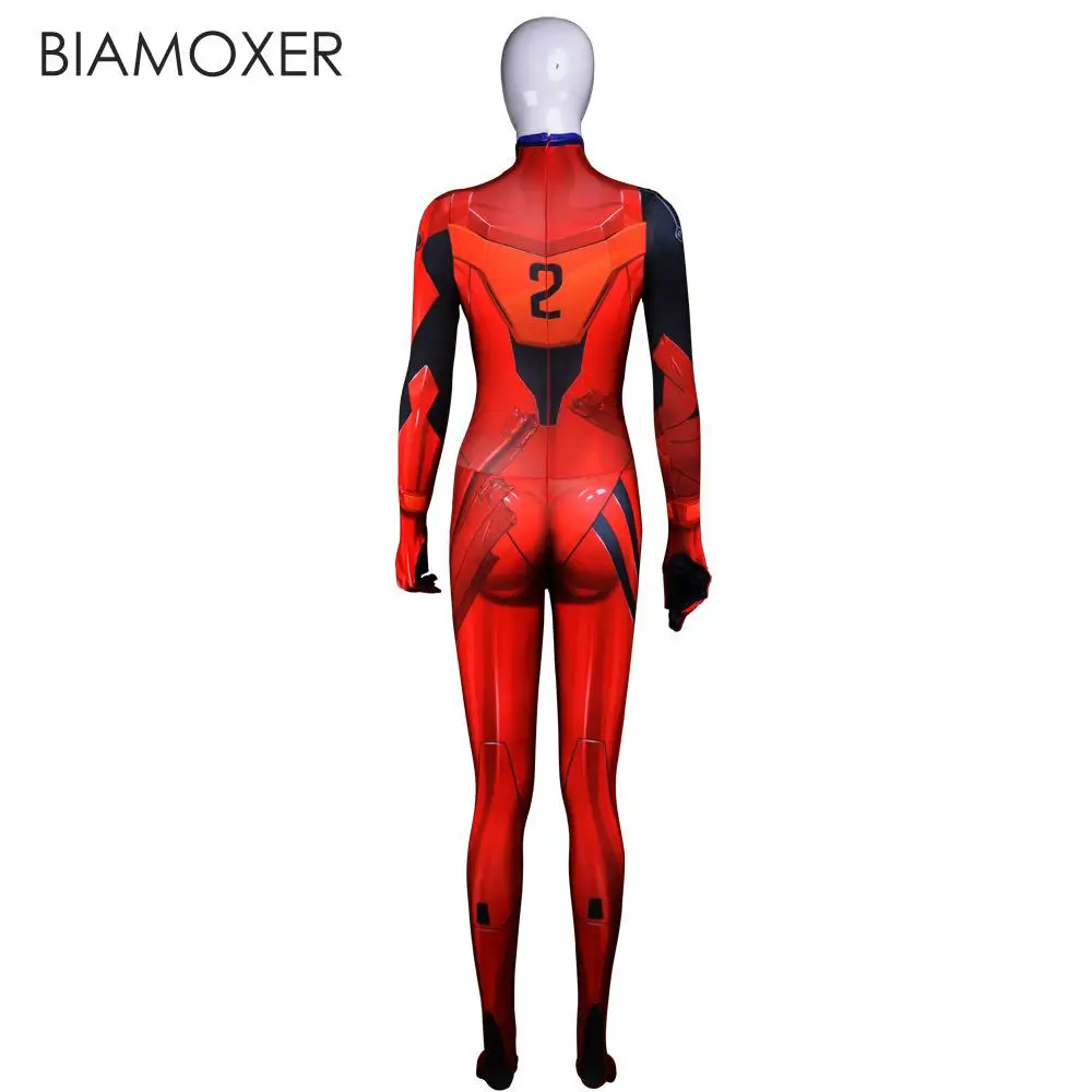 Biamoxer аниме Asuka Langley Soryu Комбинезоны для косплея костюм Neon Genesis Evangelion унисекс