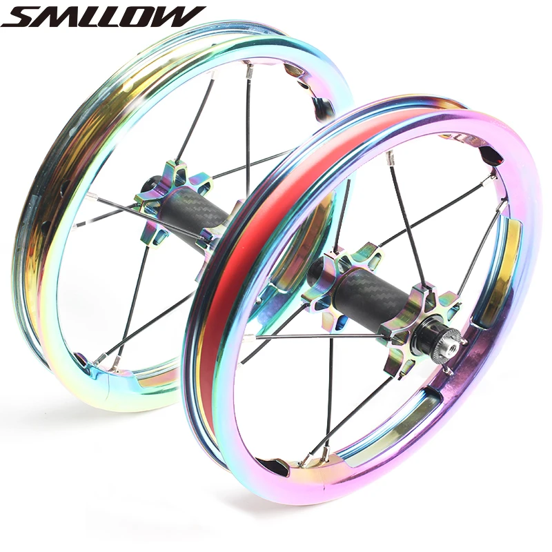 

SMLLOW Wheelset for Kids Balance Bike 12inches 85-95MM children's slide wheel custom balance bike wheel Anodic color Children