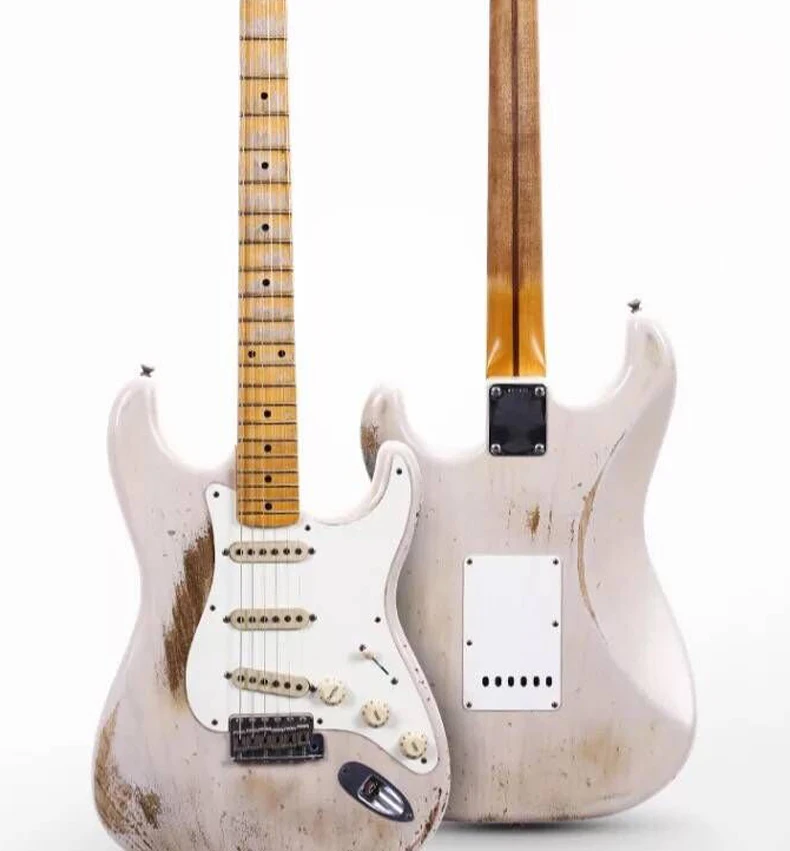 

New standard Custom electric guitar, Maple fingerboard guitarra,high quality gitaar,pink color.relics by hands.real photos