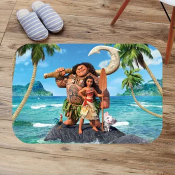

Moana Bath Mat Customized Rectangular Mats Personalized Entrance Doormats Washable Kitchen Floor Bathroom Rugs