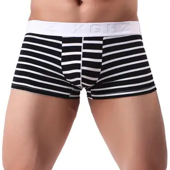 

#5 2018 NEW Fashion Men Striped Underwear Knickers Boxer Shorts Bulge Pouch Underpants Seamless