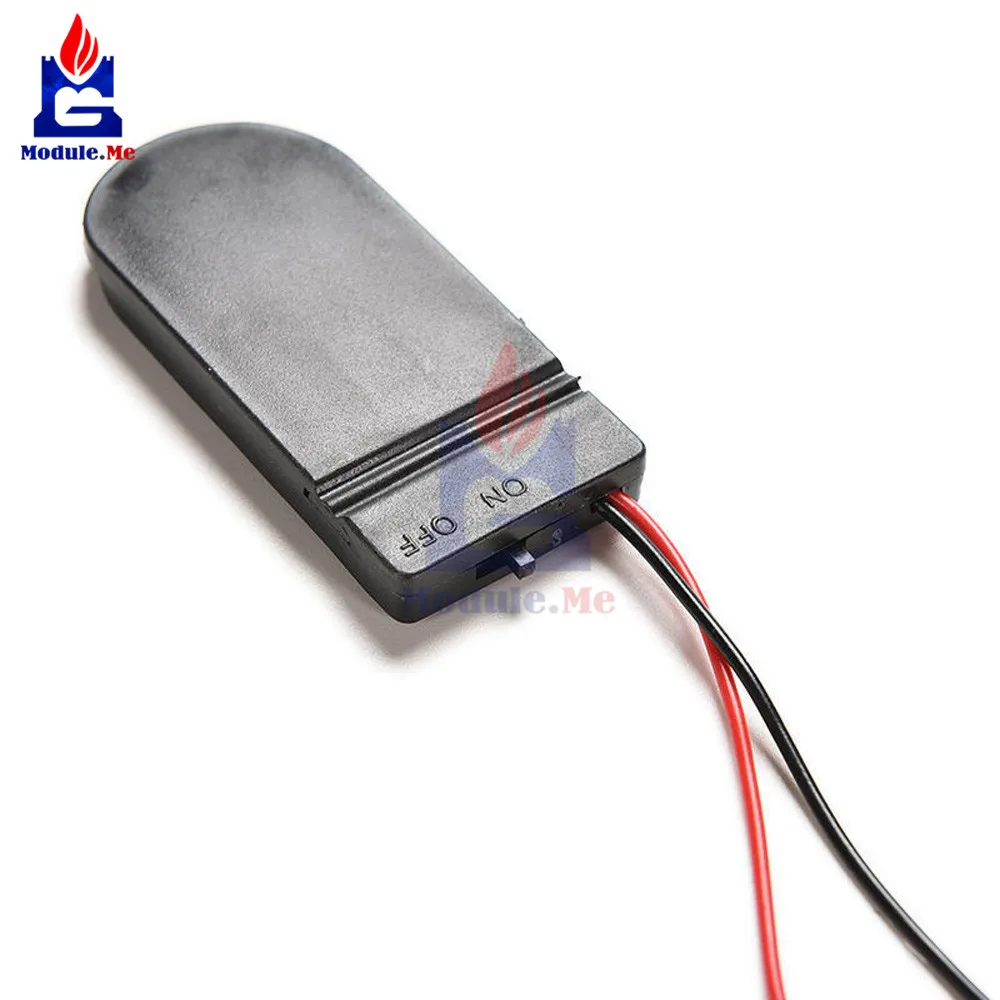 

5PCS/Lot Case Box Shell Battery Holder CR2032 Button Coin Cell 6V Lead ON/OFF Switch New