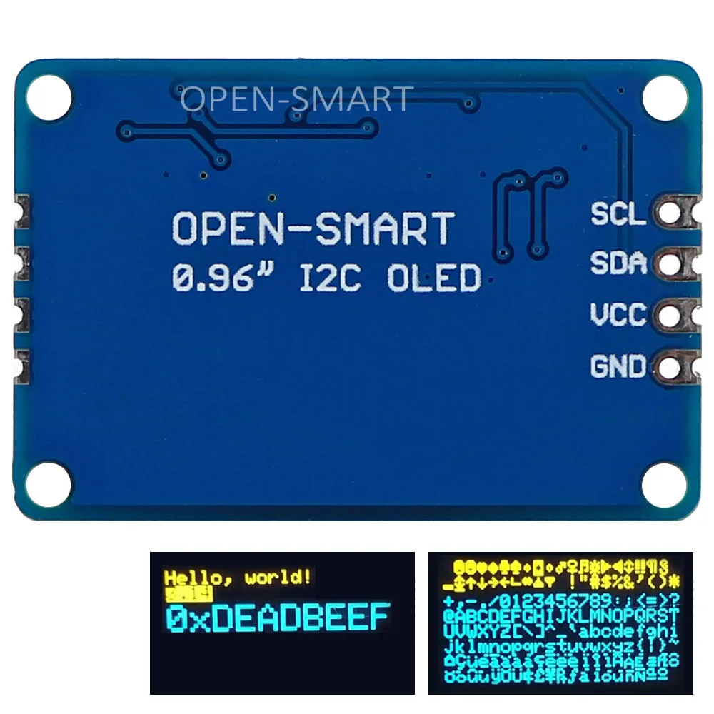 Двухцветный модуль OLED 0 96*64 для Arduino UNO R3 / Mega2560/Leonardo 128 дюйма интерфейс I2C желтый и