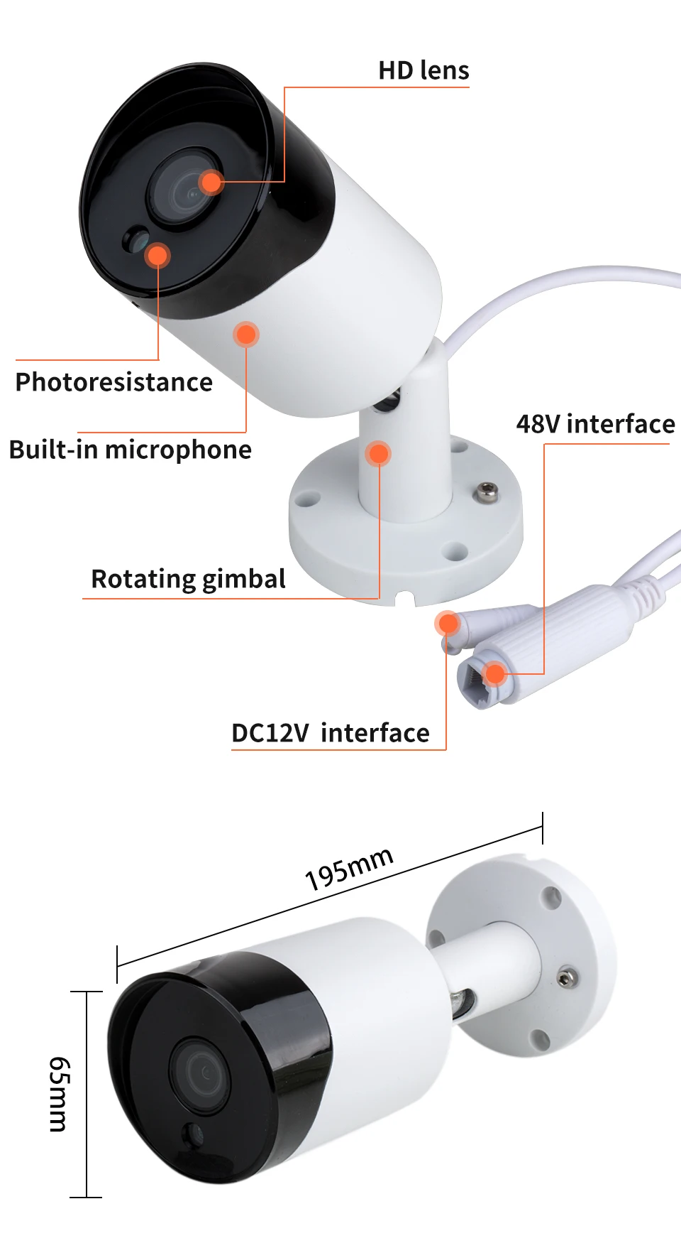 XM HD 3.0MP аудио запись CCTV POE IP камера Открытый водонепроницаемый ИК P2P Onvif безопасности Наблюдения Пуля IP камера