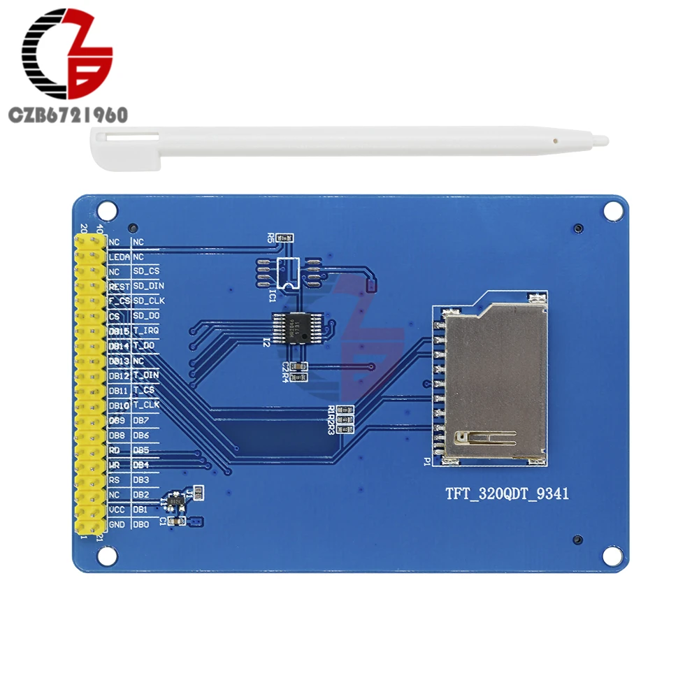 Сенсорный ЖК дисплей 3 2 дюйма 320x240 TFT панель SSD1289 Сенсорная контроллера со слотом