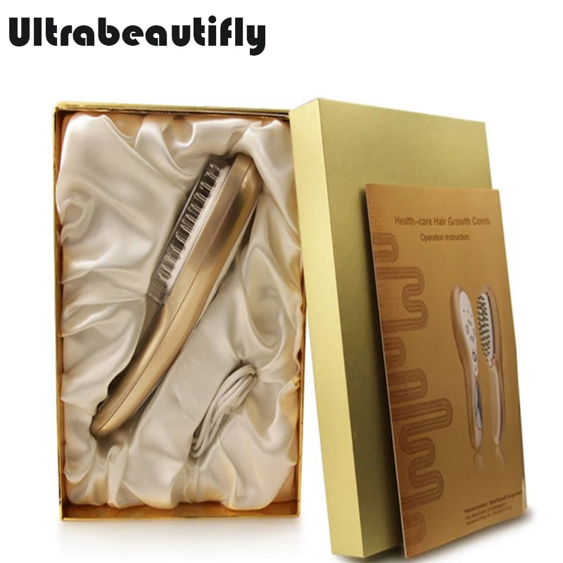 Estimulador de folículos para el cuero cabelludo eléctrico tratamiento antipérdida de cabello terapia de fotones vibración de iones galvánico masajeador de crecimiento del cabello peine - 5