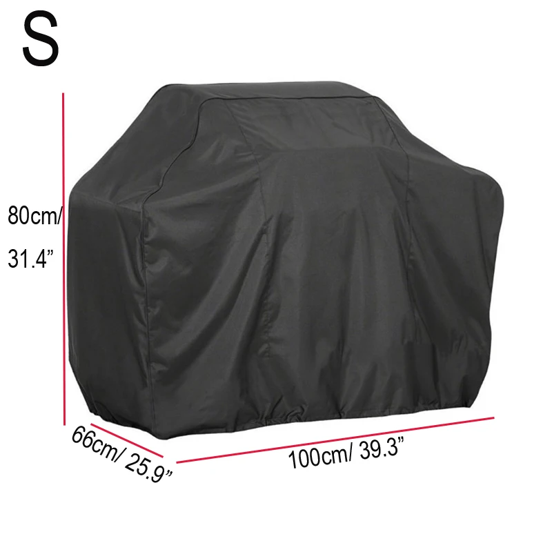S 80x66x100cm Размер XS-XXL черная Водонепроницаемая Крышка для гриля принадлежности для барбекю Гриль Крышка против пыли дождь газовая, угольная электрический барбекю гриль - Цвет: S 80x66x100cm