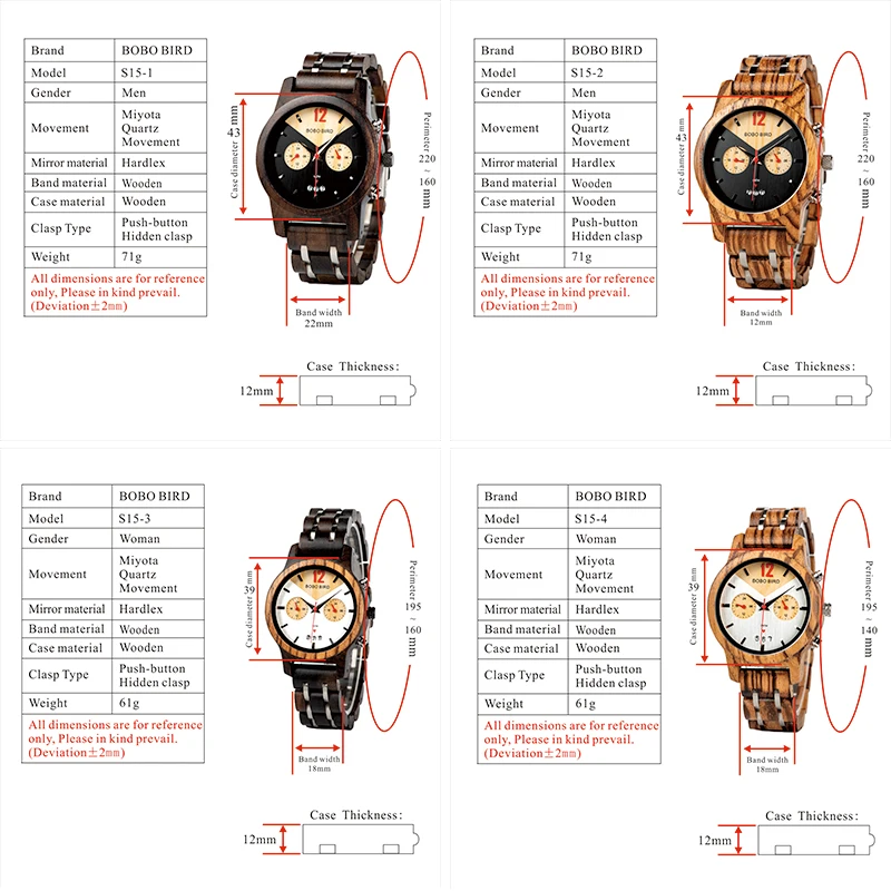 Бобо птица деревянные часы для мужчин и женщин роскошные часы хронограф Дата кварцевые наручные часы Роскошные Универсальные часы отличный подарок