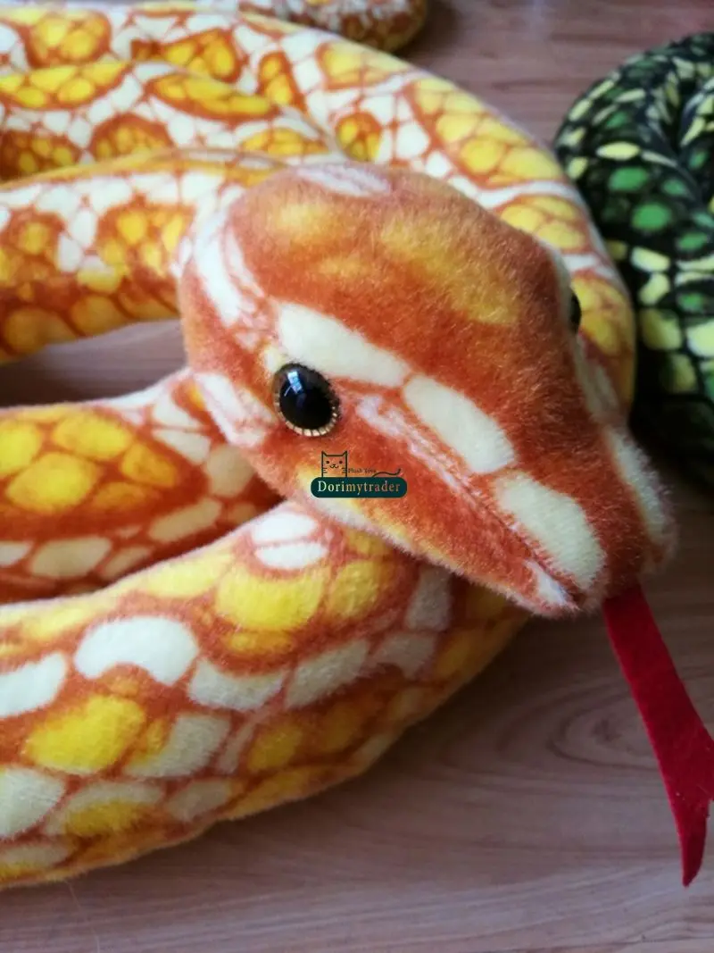 Dorimytrader 300cm Giant Simulated Animal Snake Plush Toy Soft Stuffed Snakes Tricky toys Photography props 118inches DY61677(13)_1