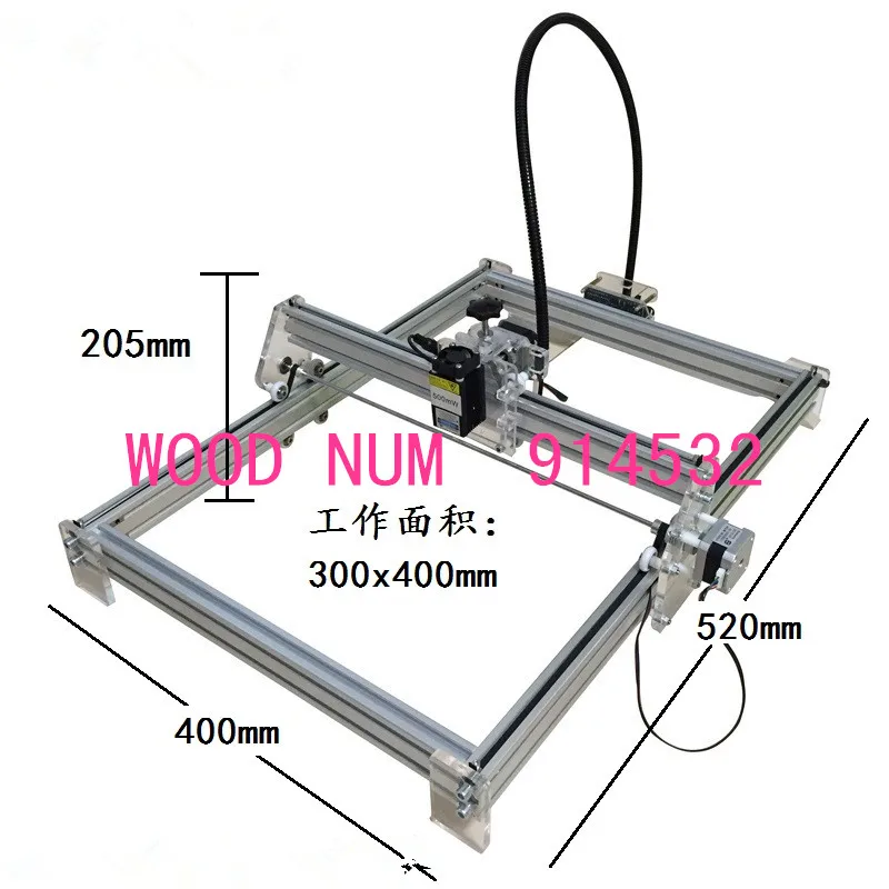 300 mw DIY desktop mini laser engraving machine marking carving 300*400 working face | Инструменты