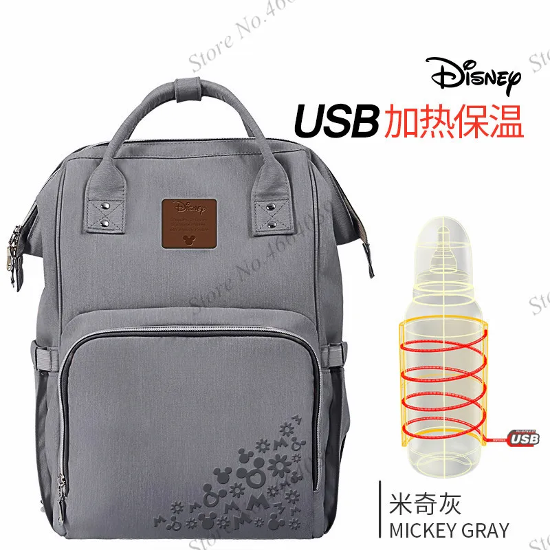 Disney Mommy сумка USB бутылка Оксфорд сумка для коляски Многофункциональный рюкзак Водонепроницаемый для беременных сумка для подгузников Микки Маус - Цвет: 103