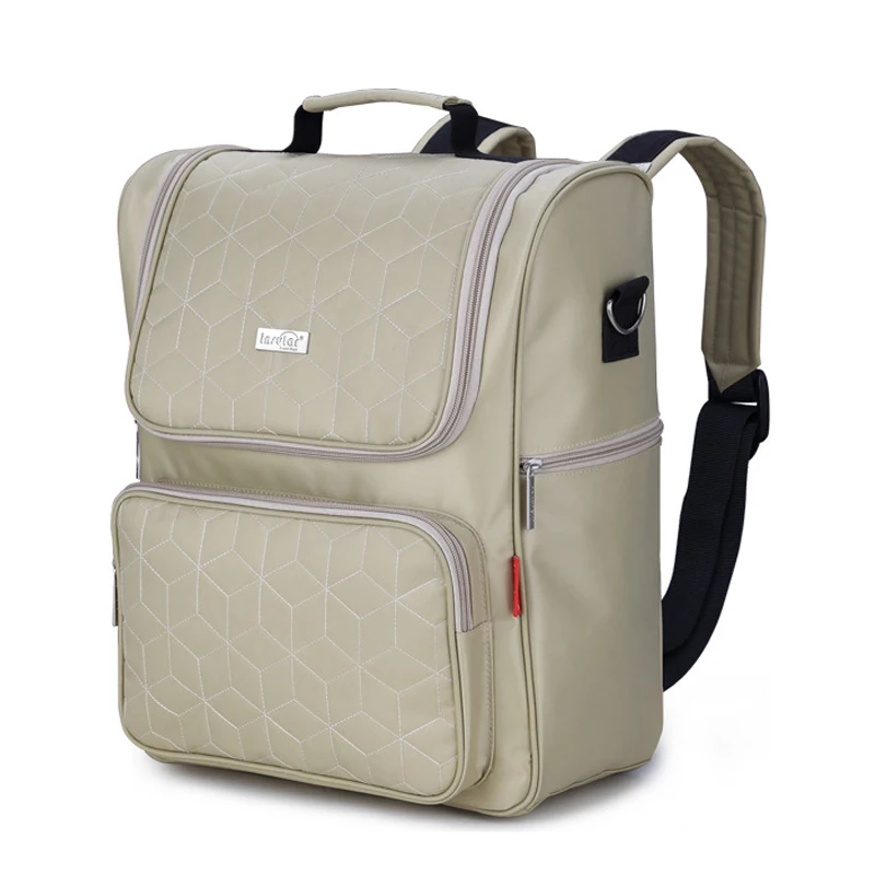 Водонепроницаемая сумка для подгузников для мам, рюкзак для подгузников для мам, Большой Вместительный органайзер для детских колясок, сумка для пеленания для ухода - Цвет: beige B