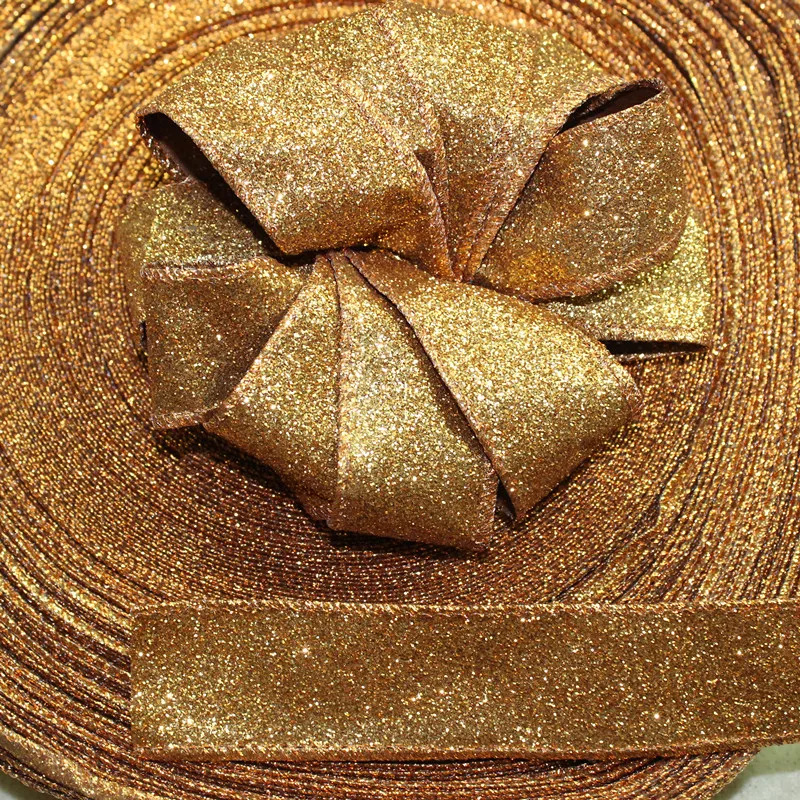 25 см бронза/Шафран Желтый Лук пасхальные украшения Рождественский бантик