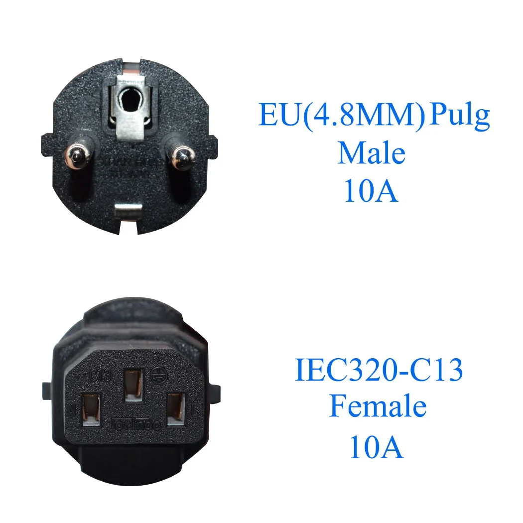 JORINDO EU (4 8 мм) к IEC320 C13 AC power pulg Европейский немецкий стандарт PUD/UPS сервер гнездо