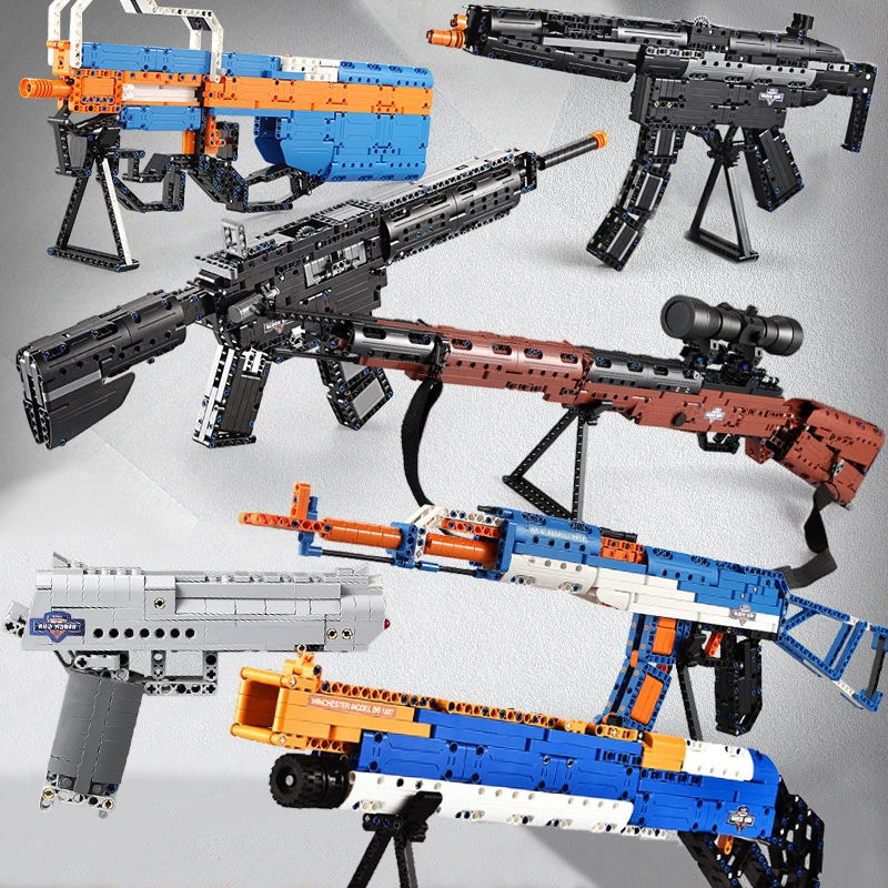 Военная снайперская винтовка 98K AK47 Desert Eagle Gun модельные блоки PUBG наборы оружия