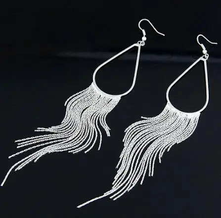 

NANBO Gold Fashion Elegant Hot Sale Vintage Punk Tassel Long earrings Ear pin E-JOY LIFE