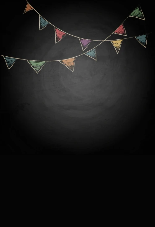 HUAYI 5x7ft font b chalkboard b font font b background b font with drawing bunting flags