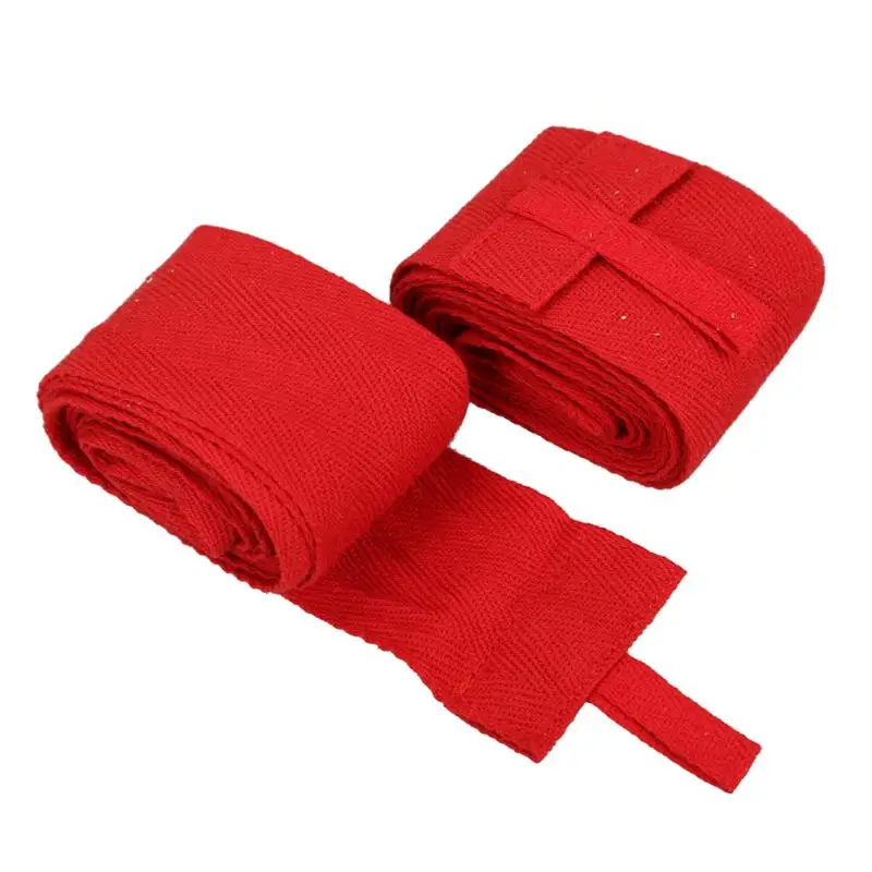 2 шт. 2,4 м бинты для рук для бокса повязки ММА поезд перчатки wrist Protect кулак пробивая Magic Стикеры 2,4 м Цвет в случайном порядке - Цвет: Красный