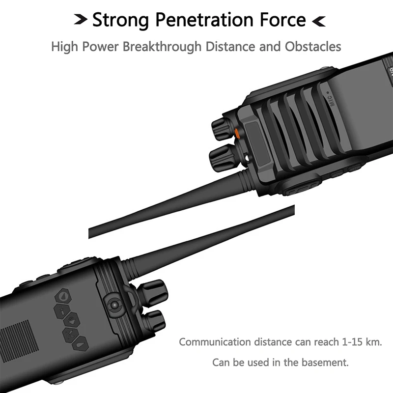 8 Вт IP67 влагонепроницаемые Walkie Talkie fm-радио UHF 400-520 MHz двухстороннее радио 15 км Communicator диапазон мощный Портативный Водонепроницаемый