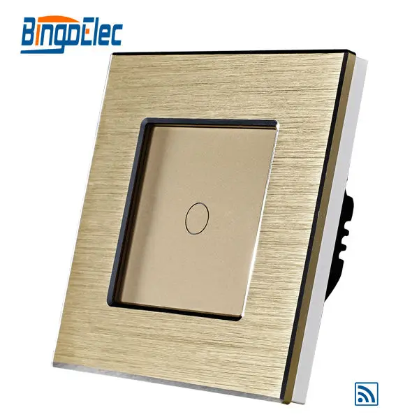 

Top quality Luxuary metal switch 1gang 1way remote control light switch for villa