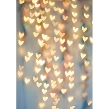 

Valentine's Day Photography Backdrop Background Yellow heart Bokeh sparkle Photo Background children Wedding Backdrops F-489