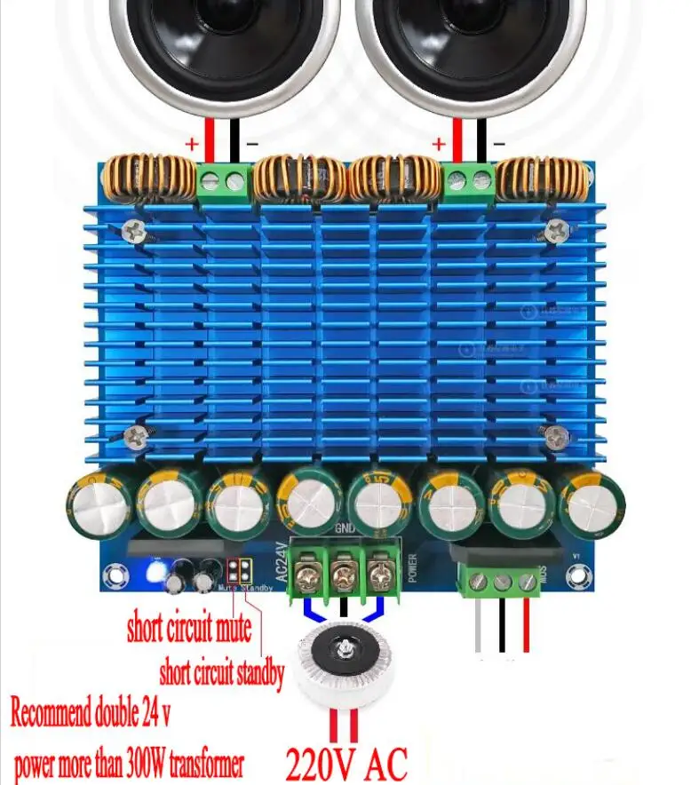 TDA8954TH 420 Вт* 2 Powe цифровой аудио усилитель доска стерео Amplificador класса D двухканальный