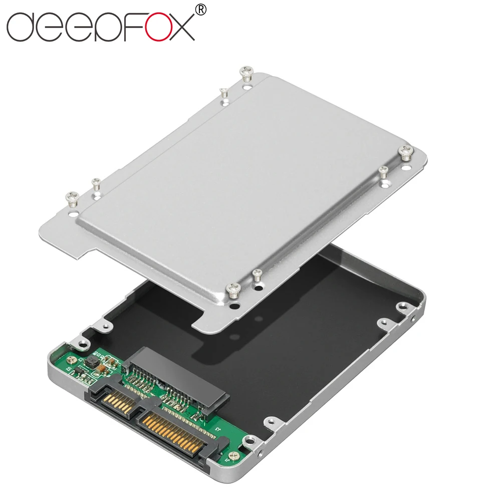 DeepFox 1,8 дюймов Micro SATA to 2,5 SATA жесткий диск Caddy адаптер HDD SSD корпус для жесткого диска внешний HDD корпус