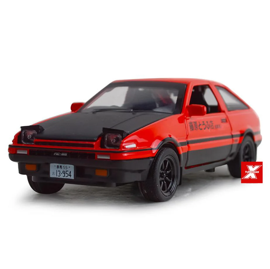 Классический литой автомобиль toyota AE86 turno масштаб 1:28 начальный D литье под
