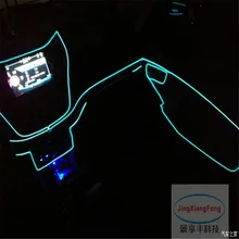 Jingxiangfeng Flexibele Neon Light El Wire Rope Auto Decoratie Strip Wit Case Voor Kia Rio Sportage Sorento K3 K5 10 kleuren 2M