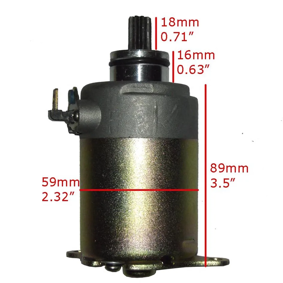 

Electric Stater Motor Fit for Scooter Motorcycles ATV Go-Cart with GY6 125/150cc 152/157QMI/QMJ Engine