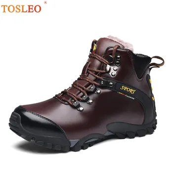 

38-47 Winter Boots Men Plush Winter Shoes Men Big Size Winter Men Boots Anti skidding High Quality