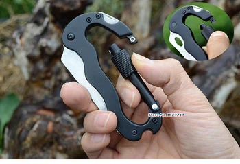 

Outdoor Multi-function Climbing Carabiner, Key Knife Screwdriver Buckle Aluminum Carabiner Mountaineering Equipment Snap Hook