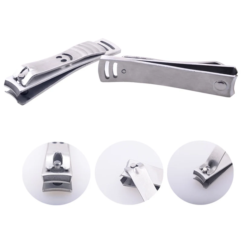 

ELECOOL 10PC Stainless steel Nail Clipper Cutter Professional Manicure Trimmer Toe Nail Clipper with Clip Catcher High Quality